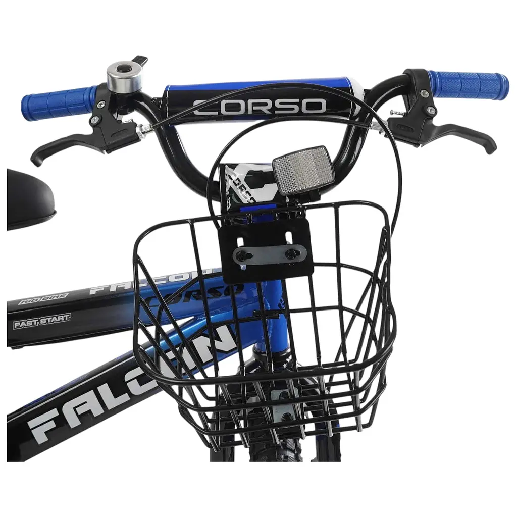 Велосипед 2-х колесный Corso Falcon 14" FL-14941 стальная рама, диск.тормоза, доп.колёса, звонок (6800070149415) - фото 4