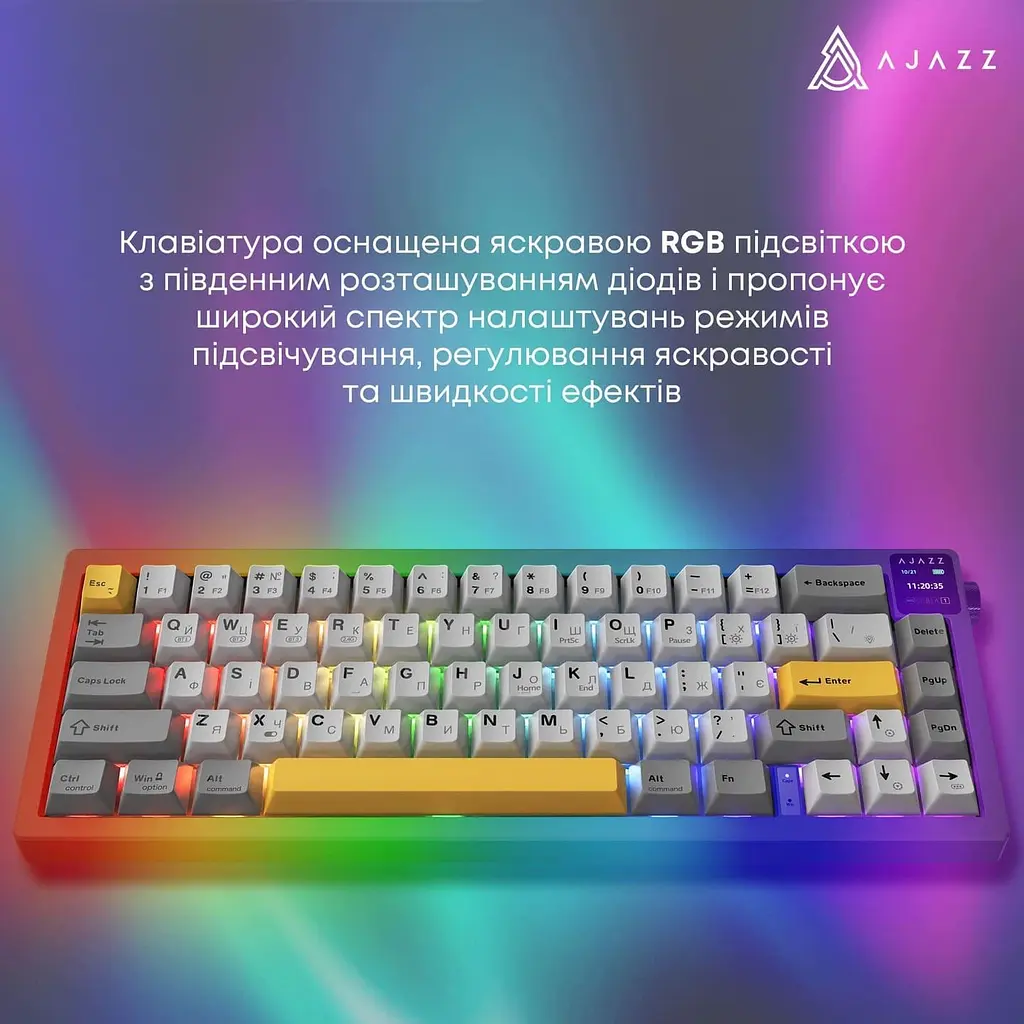Клавіатура Ajazz AK650 Flying Fish Switch Black (AK650-FF-BGY) - фото 7