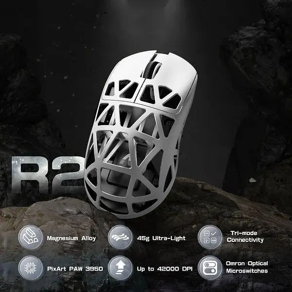 Миша Attack Shark R2 Magnesium Alloy 8K (AS-6972792470900-W) White (G-000004475) - фото 3