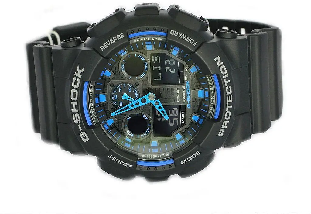 Наручний годинник ударостійке кварцове Casio G-Shock GA-100-1A2ER Оригінал для чоловіків з полімерним ремінцем - фото 3