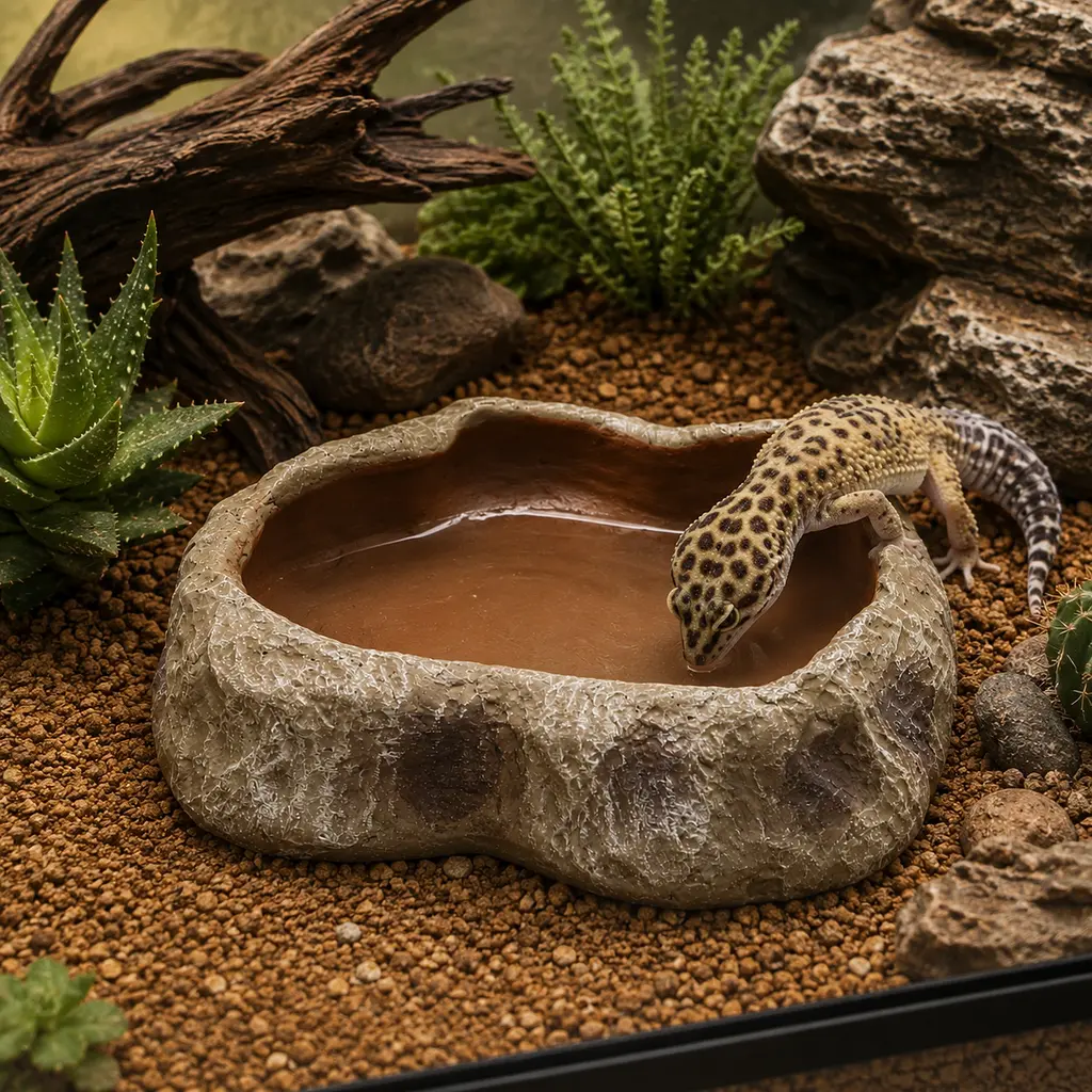 Миска для тераріуму Hobby Cera Dish Granite 2 13,5x10x3,5см (37801) поїлка та годівниця під натуральний камінь - фото 3