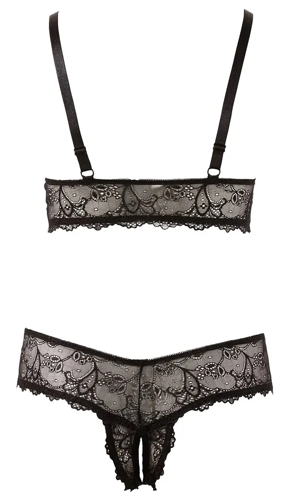 Комплект белья Cottelli Collection Bra And String XL черный - фото 6
