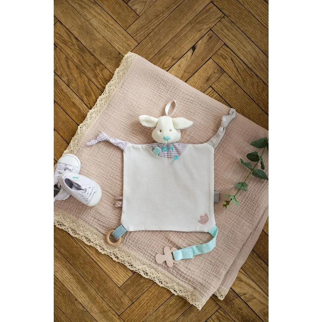 М'яка іграшка-комфортер Elfiki Ельфик Пуффі білий з блакитним (ІГ-0105) - фото 3