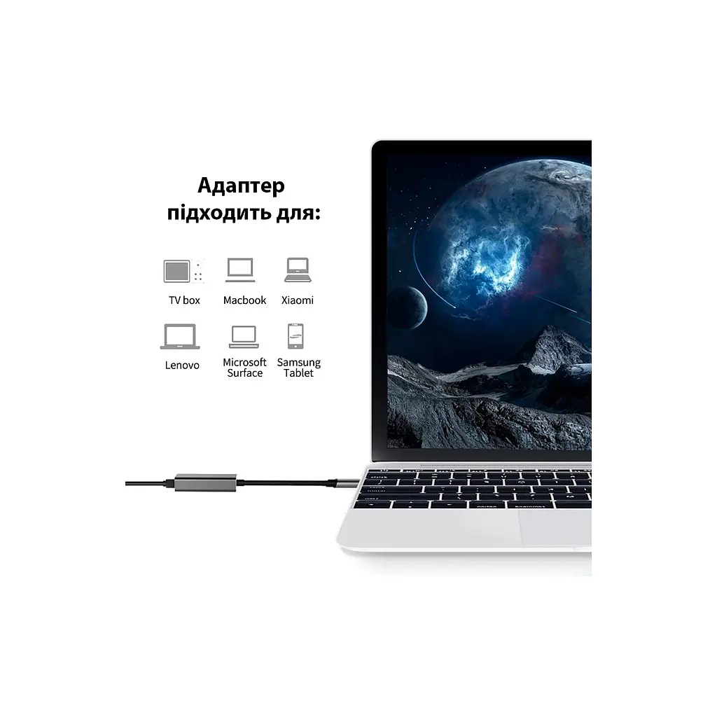 Адаптер Dynamode USB3.0 Type-C to 1000/100 Mbit/s RJ-45 (RTL8153) 0.13 m (DM-AD-GLAN-C) - фото 4