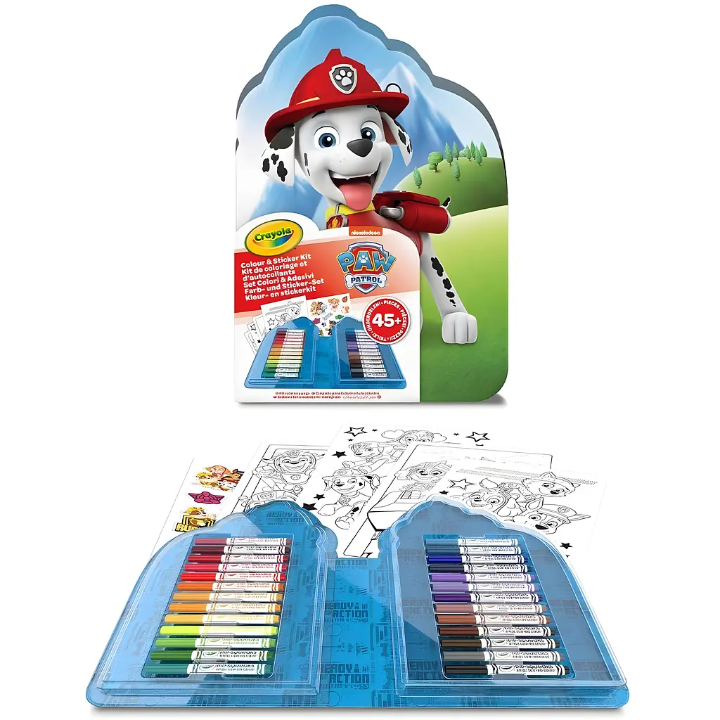 Переносний набір для малювання Crayola Paw Patrol з фломастерами та розмальовками - фото 2