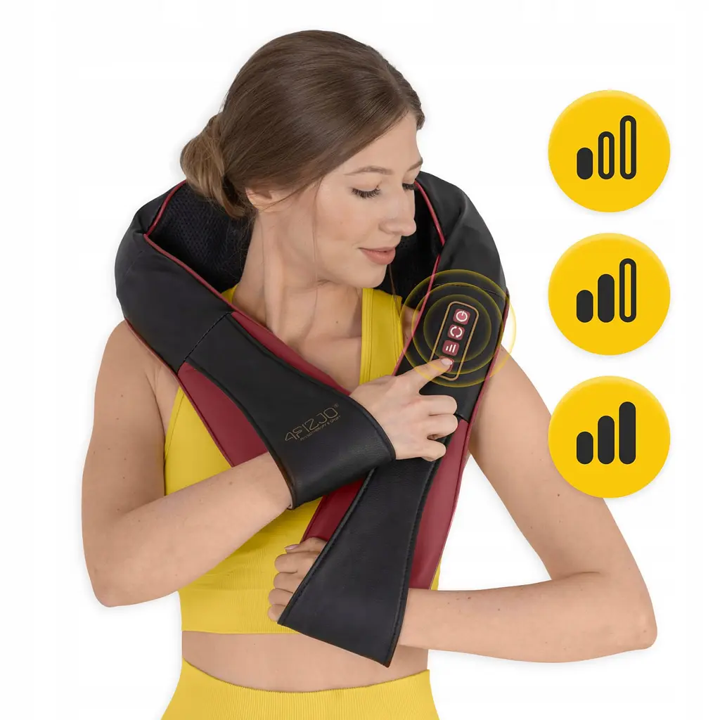 Накидка-масажер 4FIZJO Shiatsu Pro+ для шиї та спини 4FJ0565 Black/Red (P-5907739319074) - фото 8
