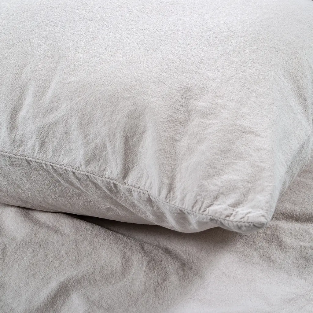 Постельное белье Lotus Home Washed cotton - Kansas бежевый евро - фото 3