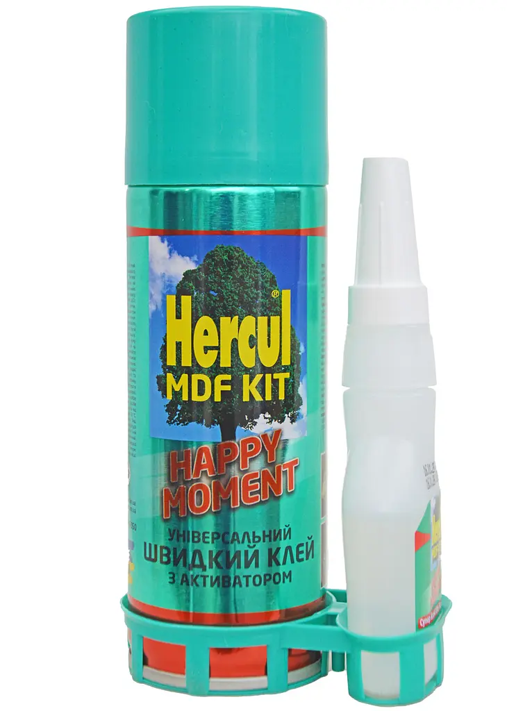 Суперклей 2К аерозольний Hercul MDF KIT 200 мл + 50 г