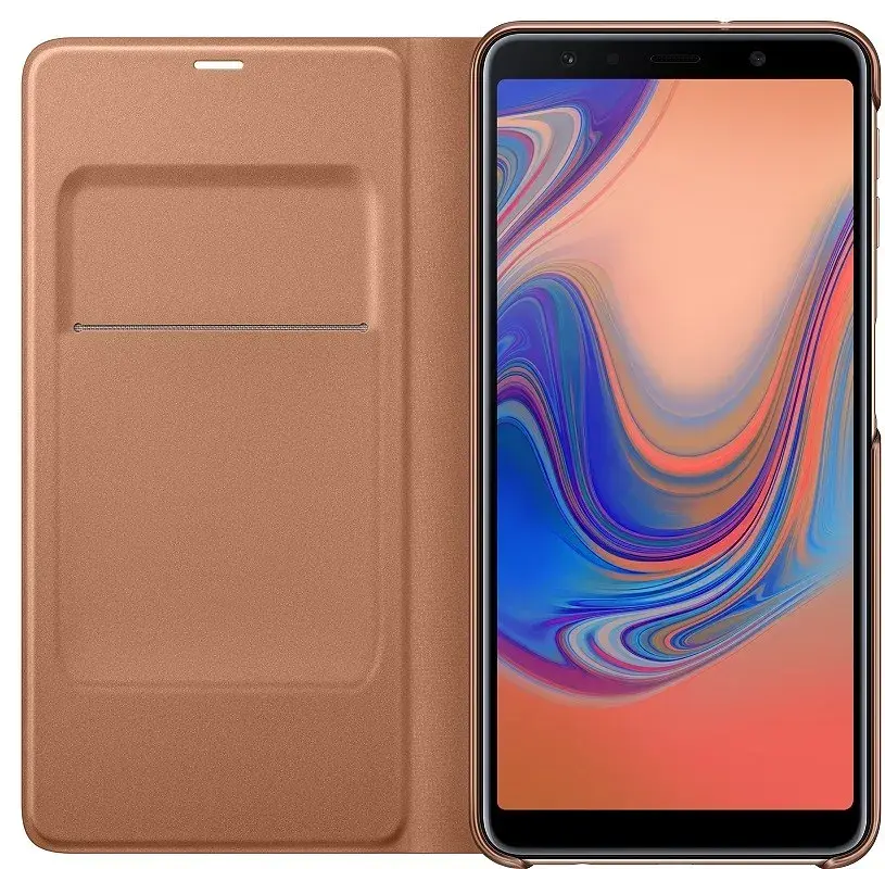 Чохол-книжка Samsung Wallet Cover для Samsung Galaxy A7 2018 SM-A750 Gold (EF-WA750PFEGRU) - фото 2