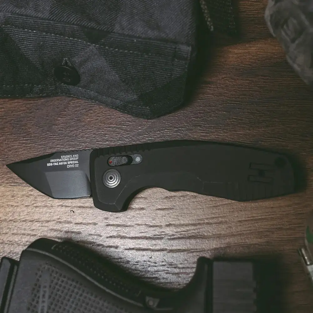 Складной нож SOG SOG-TAC AU (Compact/Tanto CA Special) Черный - фото 8