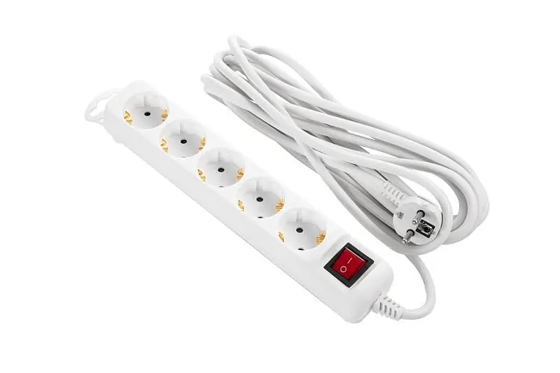 Фильтр питания 2Е 5хSchuko, 5 м, белый (2E-U05ES15M5) - фото 6