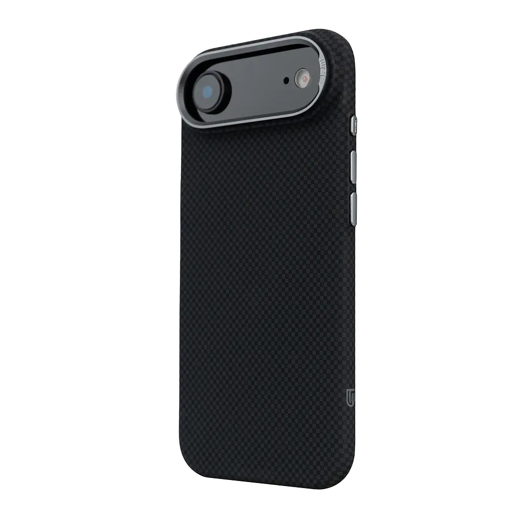 Карбоновый чехол для Apple iPhone 17 Air, LikeCarbon2 MagCase, черный, тонкий защитный чехол-панель из поликарбоната с магнитами N52, MagSafe, противоударный, совместим с беспроводной зарядкой, приподнятые края для защиты камеры, ArmorStandart (ARM88380) - фото 5