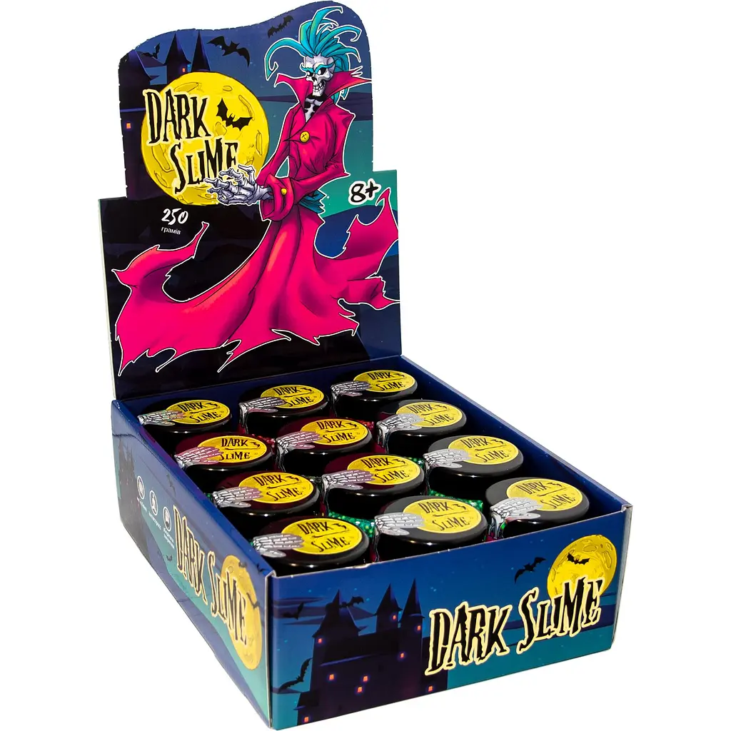 Слайм Strateg Dark slime з кульками в асортименті (71831)