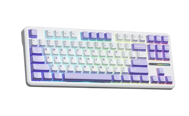 Клавіатура Aula F87 Gaming KRGD Blue Switch RGB White (6948391202464) - фото 2