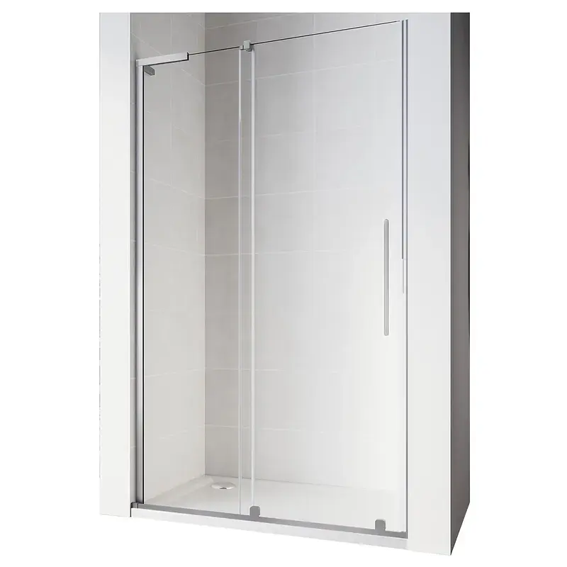 Двері у нішу Koer Walk-In розсувні Sr SD07-120x200-L-TR-01 прозоре скло Easy Clean 8мм Хром KR5686, Ліва, прозорий, хром
