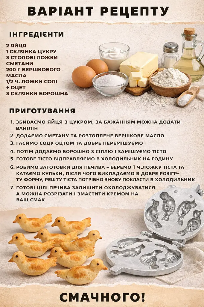 Форма для випікання пасхального печива «Жайворонки» пташки для печива до Великодня, Ласунка 81923 - фото 2