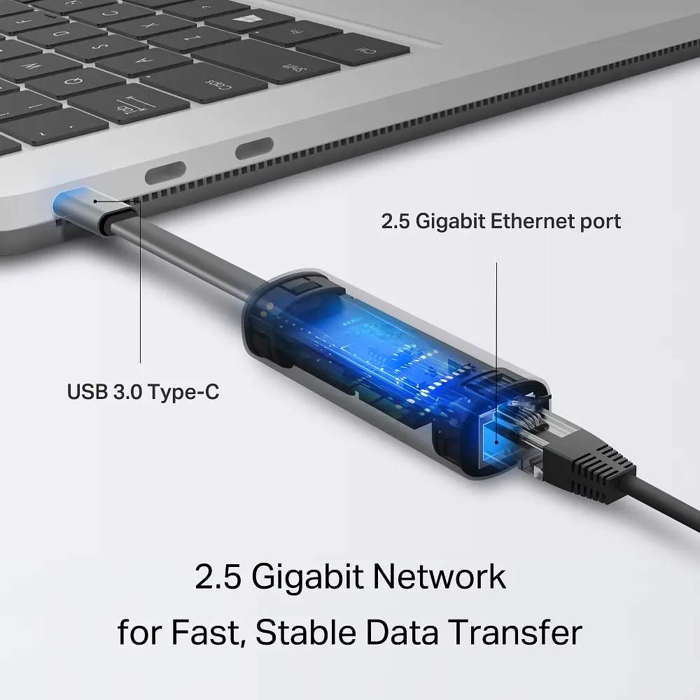Сетевой адаптер UE302C 1x2, 5GE, USB TypeC TP-Link teh0018063 - фото 7