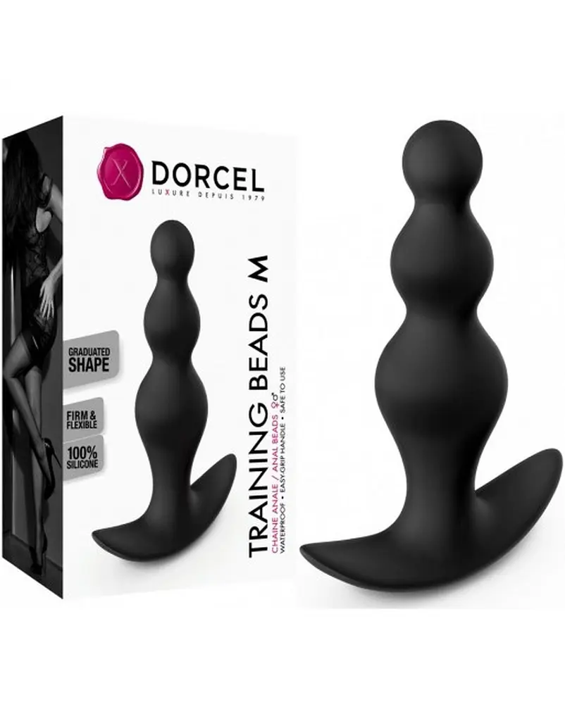Анальная пробка Dorcel Training Beads M 11.5 см (черный) - фото 4