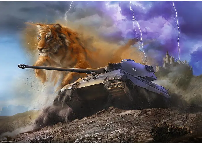 Пазл Trefl Тигр II World of Tanks 1000 ел. (12089) - фото 2