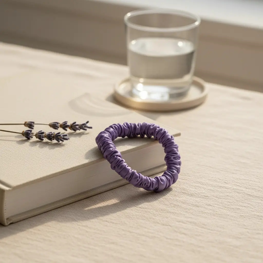 Набір з 5 штук шовкових резинок для волосся Чумацький Шлях - обери настрій - Choose Your Mood - Розмір S (1239-02) - фото 8