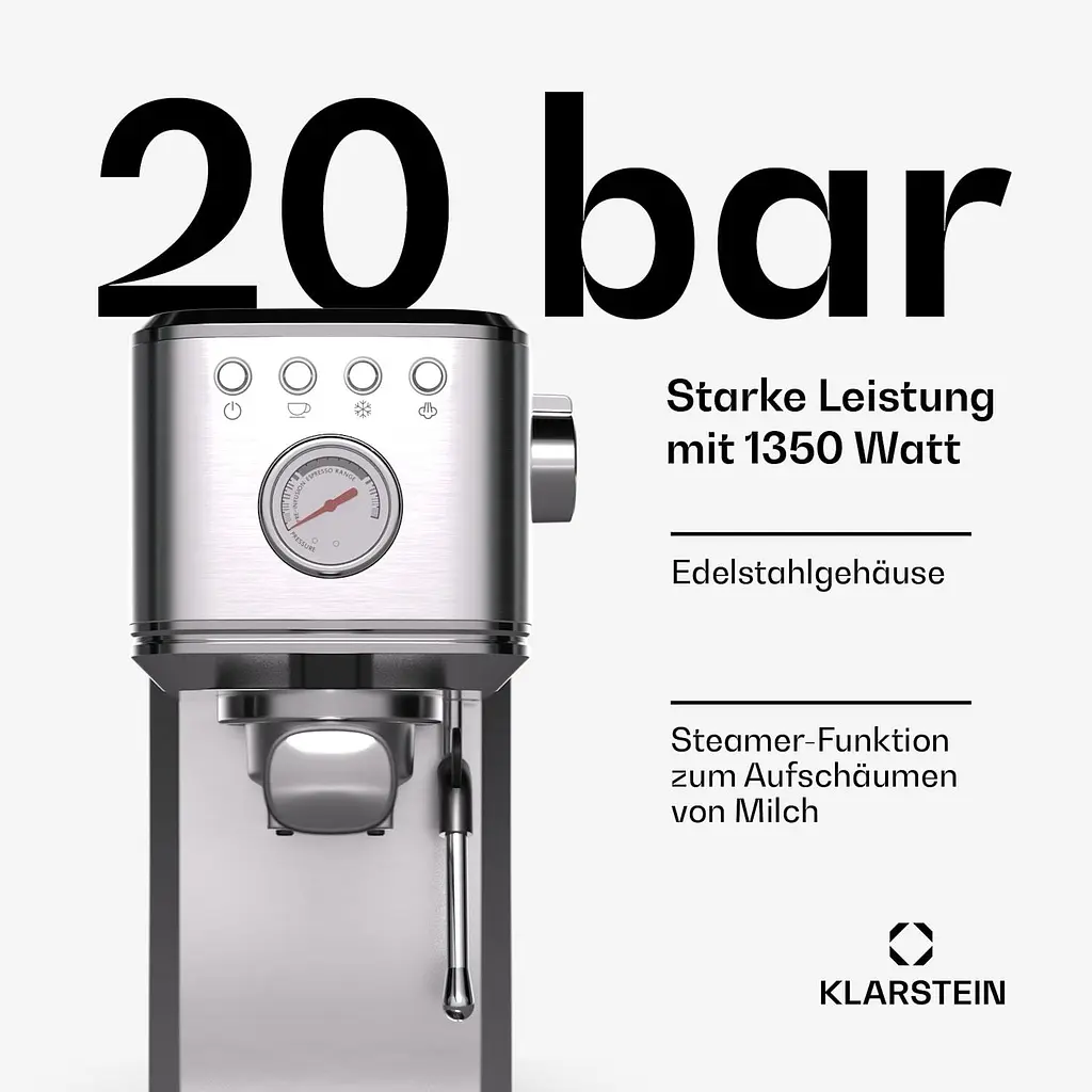 Кавоварка Klarstein SteelPresso Slim (10046327) - фото 2