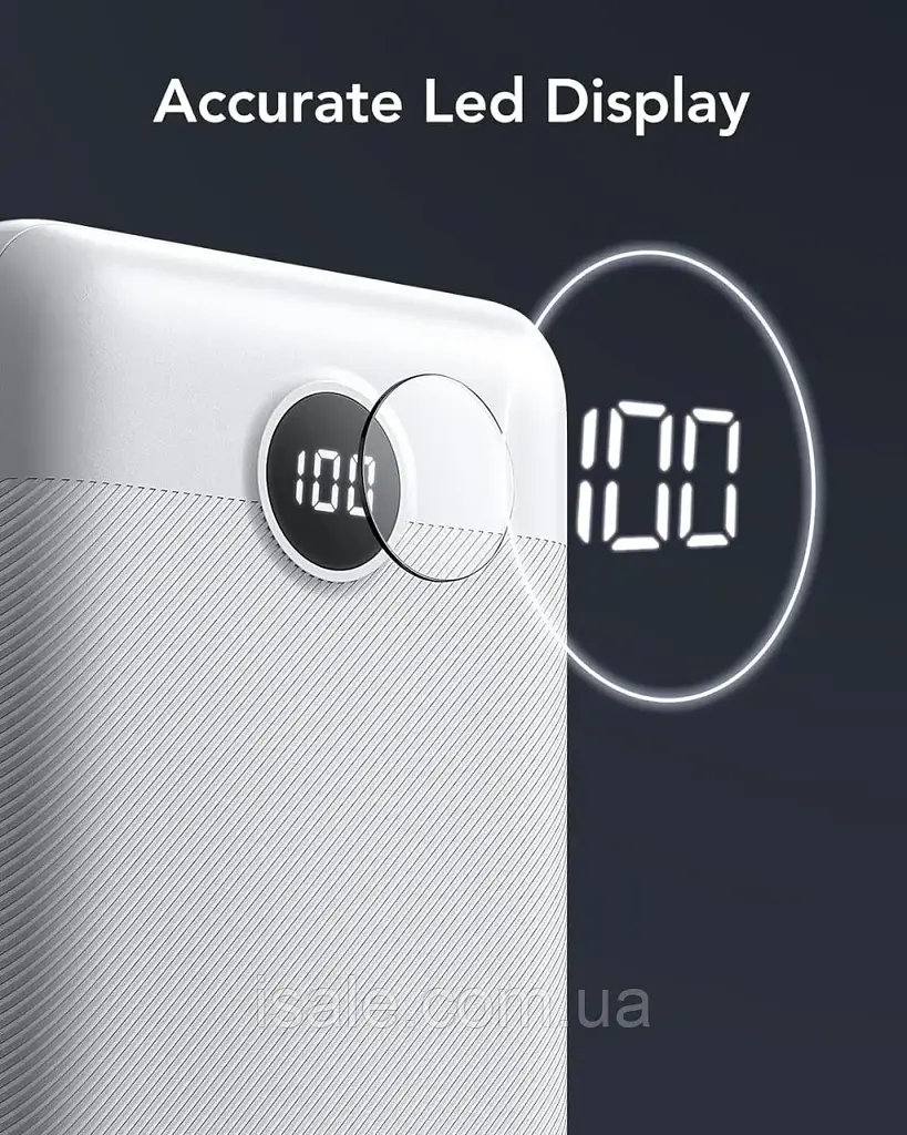 Повербанк Veger 30000 mAh VP3008PD, 20W швидка зарядка (PD/QC), білий - фото 6