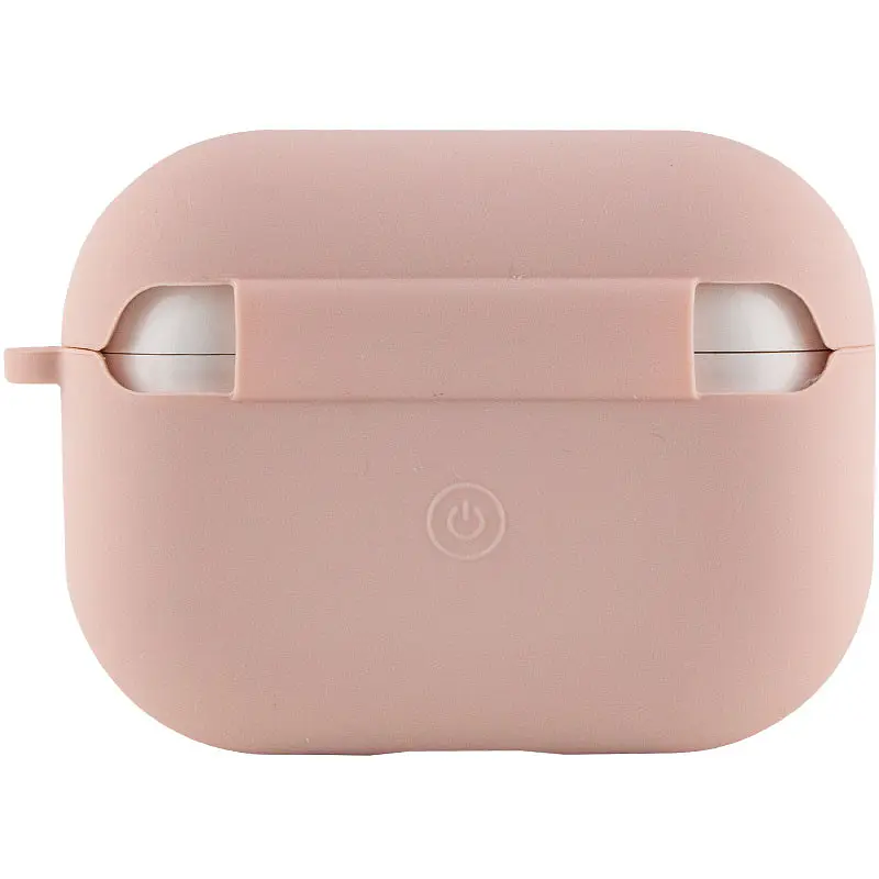 Силіконовий футляр з мікрофіброю для навушників Airpods Pro Рожевий / Pink Sand - фото 3