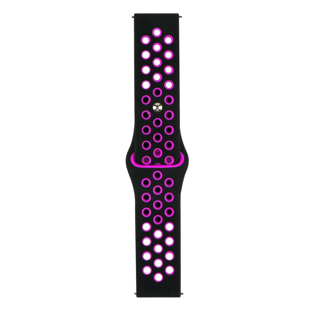 Ремінець Universal Silicone N Sport Samsung/Amazfit/Huawei 20 mm Black Rose (35718_3577902) - фото 2