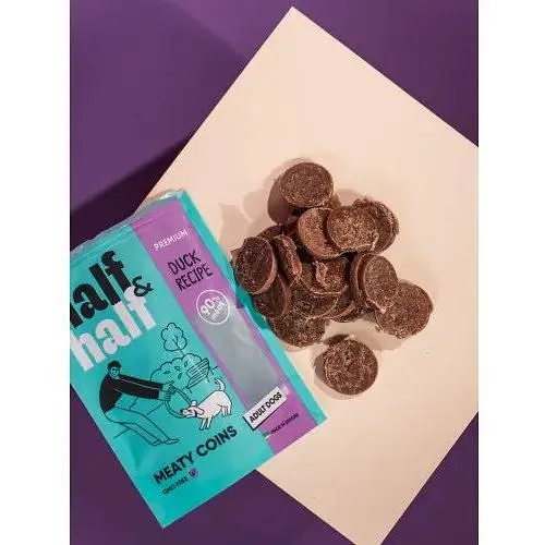 Ласощі для собак Half&Half у формі м'ясних монеток з качкою 100 г - фото 5