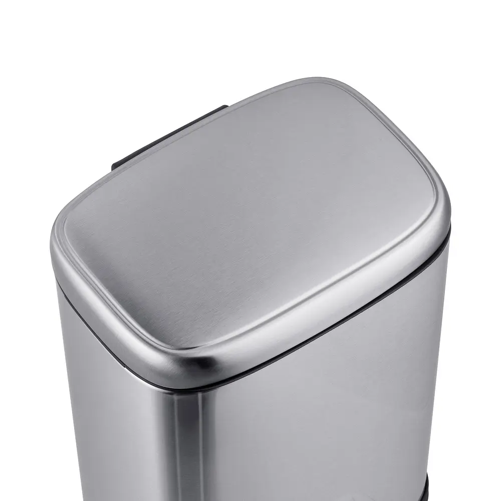 Відро для сміття з плавним закриттям прямокутне Mixxus Premium Style-TC0305 SS Color 5л нержавіюча сталь MI7060, Нержавіюча сталь - фото 3