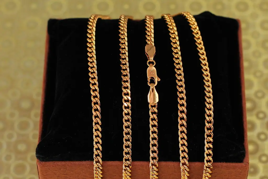 Ланцюг Xuping Jewelry панцирна гурмета 45 см 3,5 мм золотистий