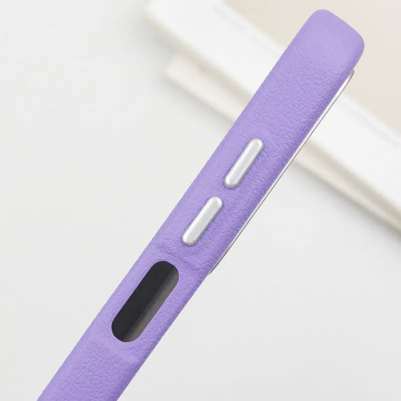 Шкіряний чохол Leather Case Metal Buttons для Samsung Galaxy A15 4G/5G / M15 5G Light Purple - фото 5