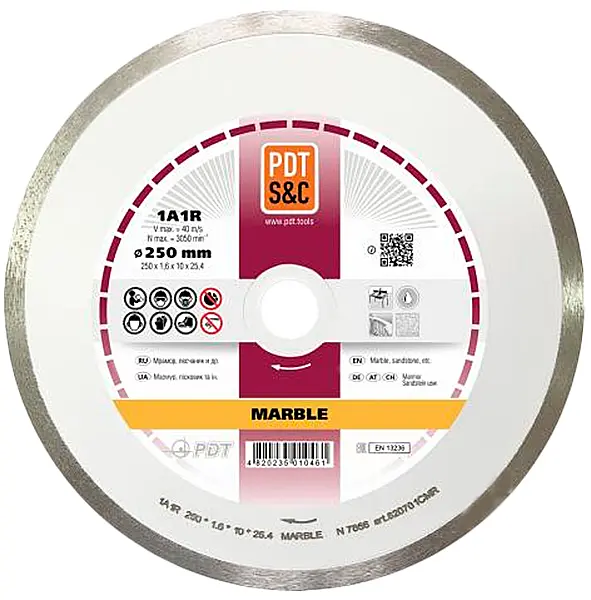 Алмазний диск по мармуру PDT Marble 1A1R 250х1,6х10х25,4 мм