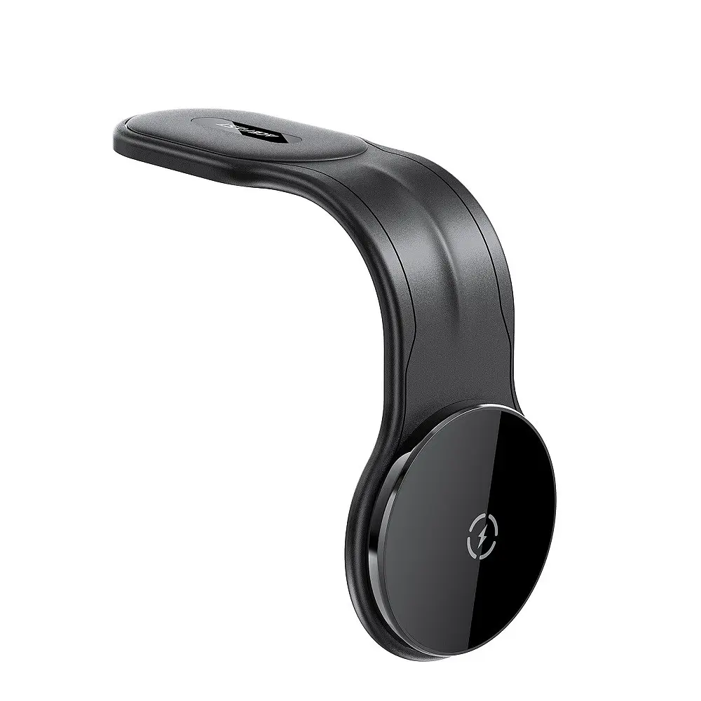 Автодержатель для телефона с БЗП Acefast D21 Velcro in-car wireless charging holder Черный - фото 3