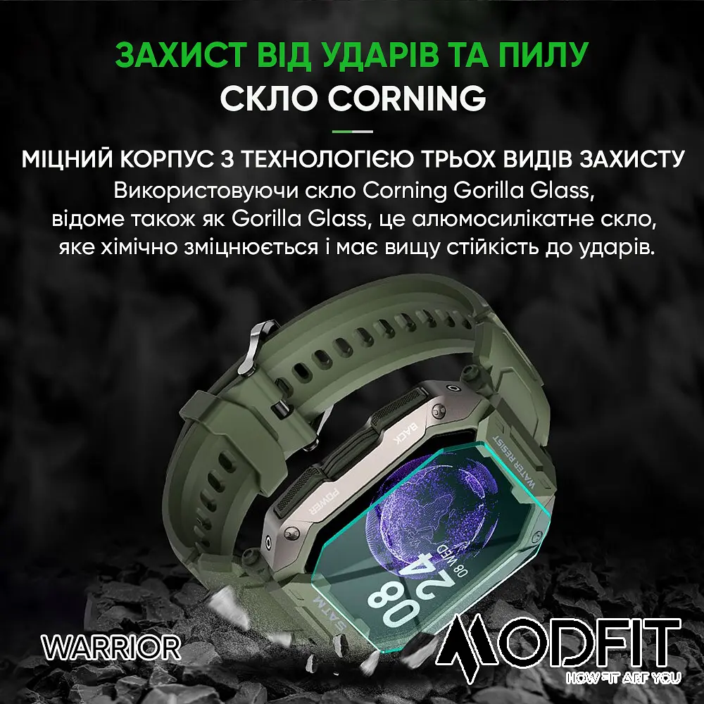 Наручные часы мужские Warrior All Black Modfit acs0029733 - фото 4