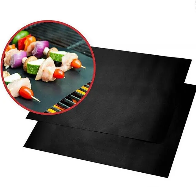 Тефлоновий килимок для гриля антипригарний гриль мат 33х40х0.2см BBQ grill sheet - фото 4