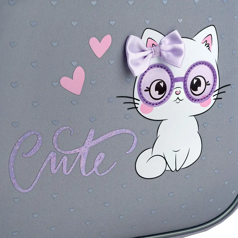 Рюкзак GoPack Education 165S Cute Cat Черно-серый (GO26-165S-3) - фото 13