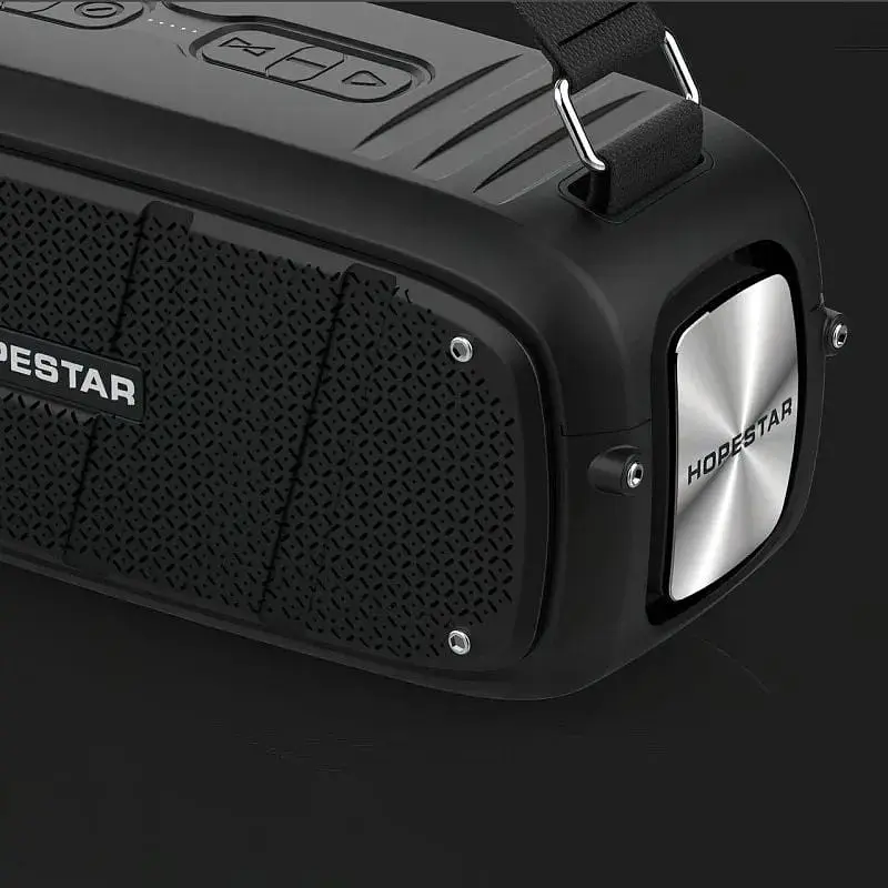 Портативна колонка Hopestar A20 55Вт із мікрофоном USB AUX FM Bluetooth чорна (A20) - фото 4
