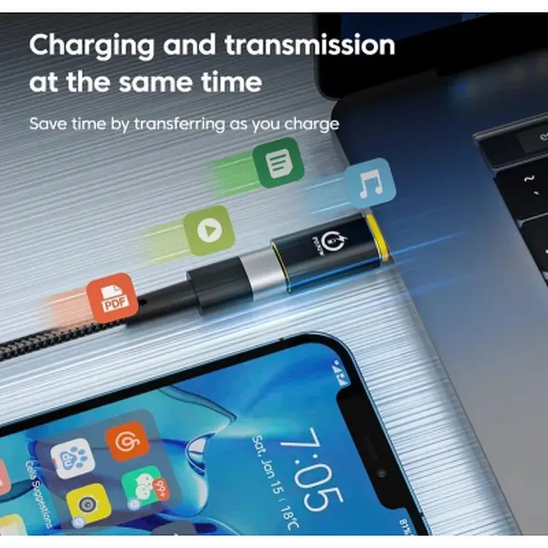 Перехідник USB-C F to Lightning M 30W black XoKo (AC-033) - фото 4