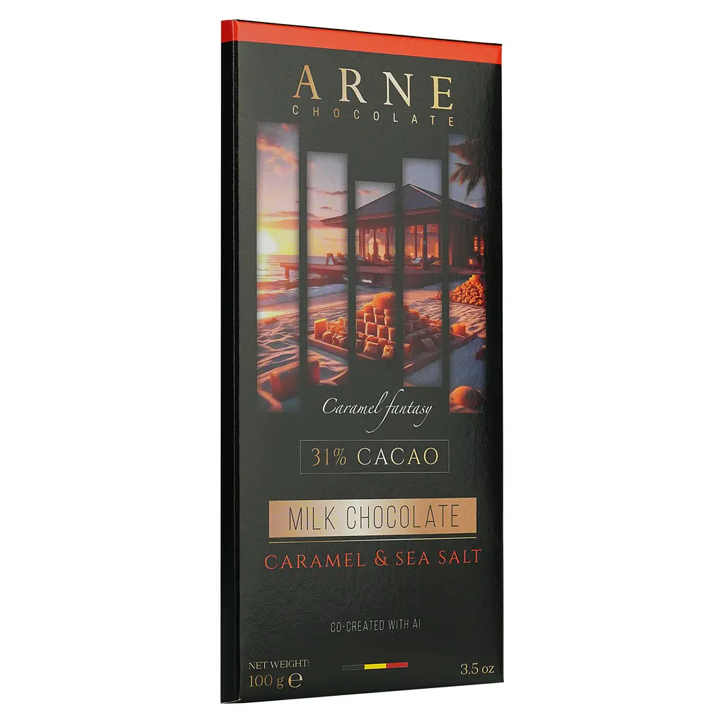 Шоколад молочный Arne 31% с карамелью и морской солью 100 г - фото 2