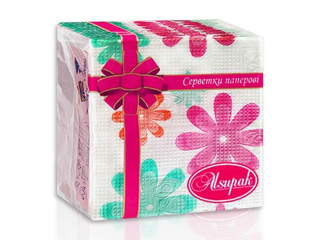 Серветка з малюнком Алсу-Пак 40шт Квіти