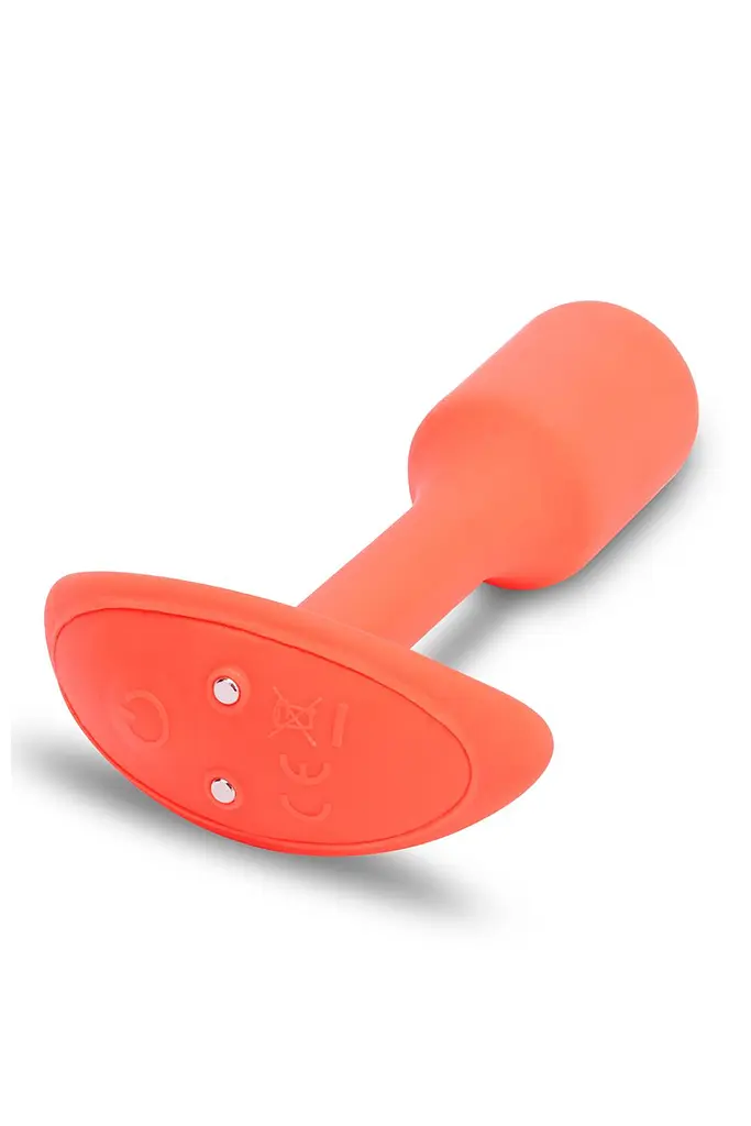 Анальная пробка B-Vibe Vibrating Snug Plug 1, 10 см (оранжевый) - фото 5