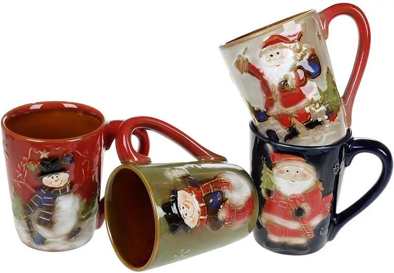 Кухоль керамічний "Новорічні друзі" Bona 12х8.5х10.5 см kuh0009755 - фото 3