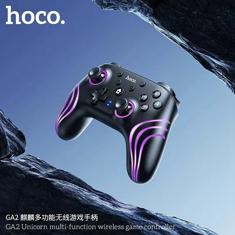 Бездротовий геймпад HOCO GA2 800mAh (SWITCH 1/2.PC) Unicorn multi-function wireless game controller Black - фото 4
