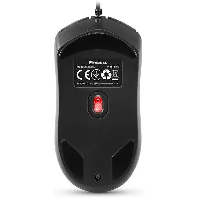 Комп'ютерна мишка Real-El RM-515 USB Black (EL123200059) - фото 8