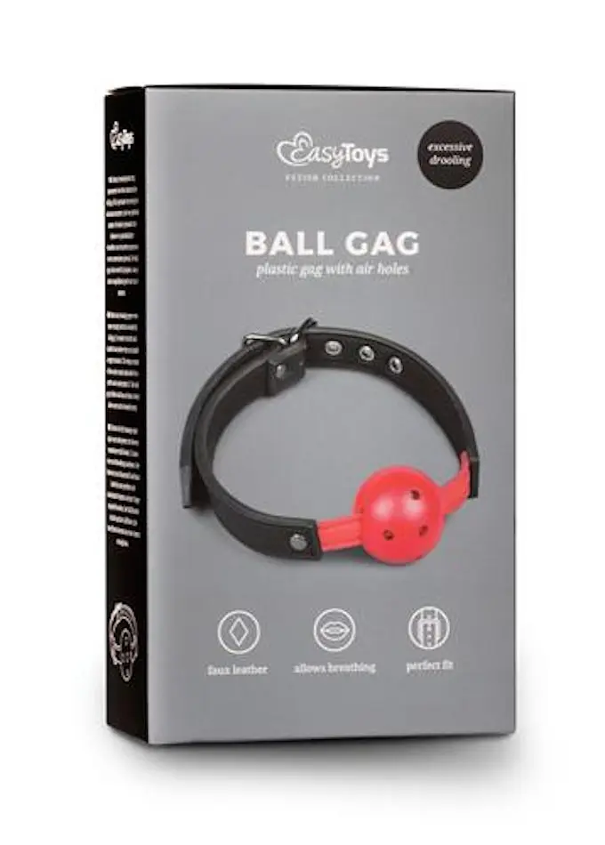 Кляп Easy Toys Ball Gag Plastic Gag With Air Holes 4.5 см червоний - фото 4