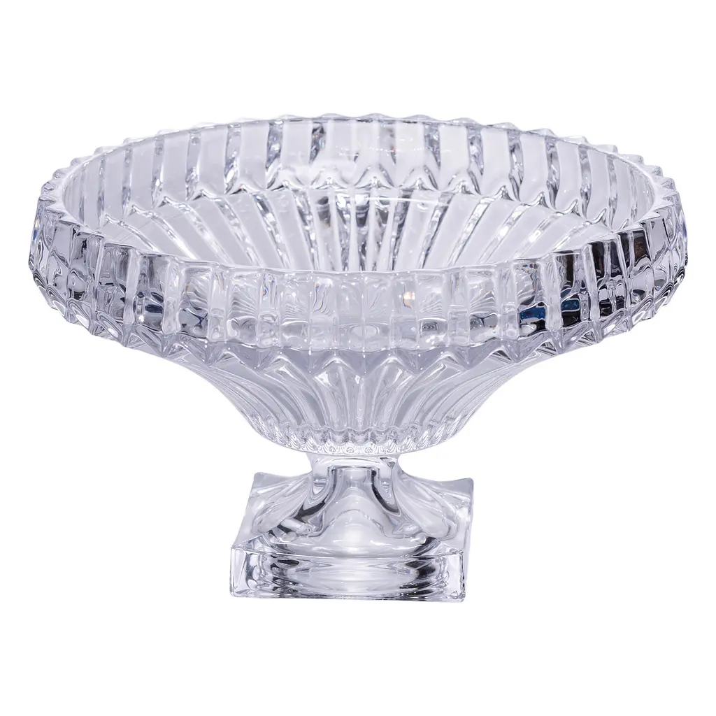 Фруктовниця скляна на ніжці Ø29 см Прозорий Yiwu HP-19-139RB - фото 5