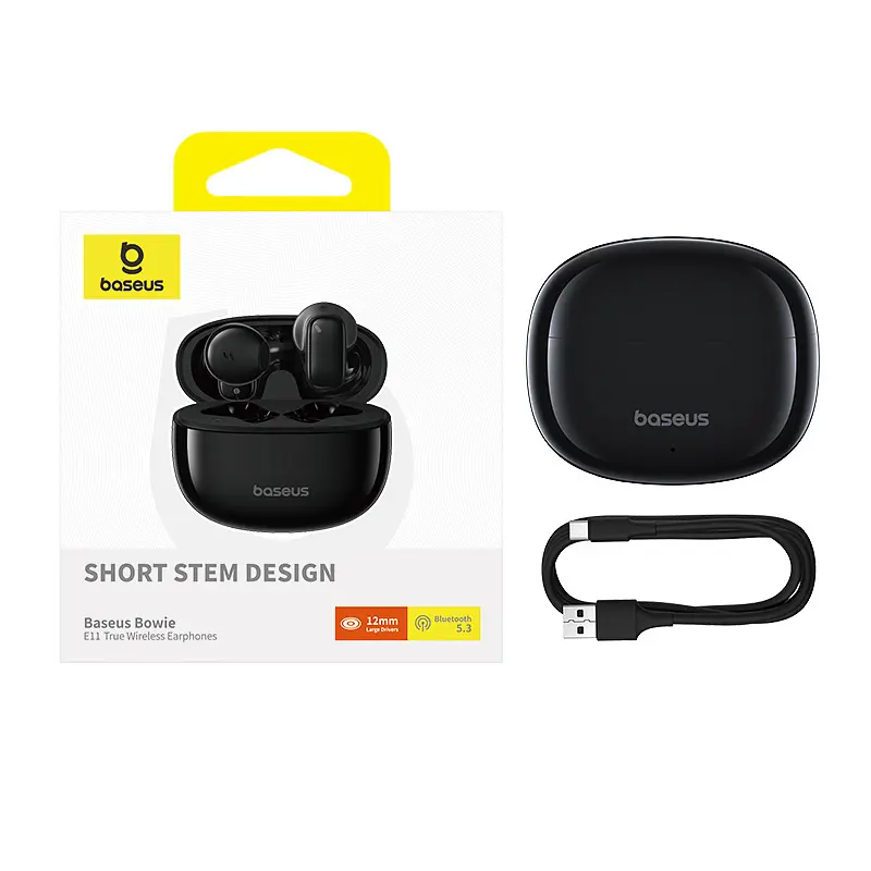 Бездротові навушники Baseus Bowie E11 True Wireless Earphones Cluster Black (A00053500113-Z1) - фото 8