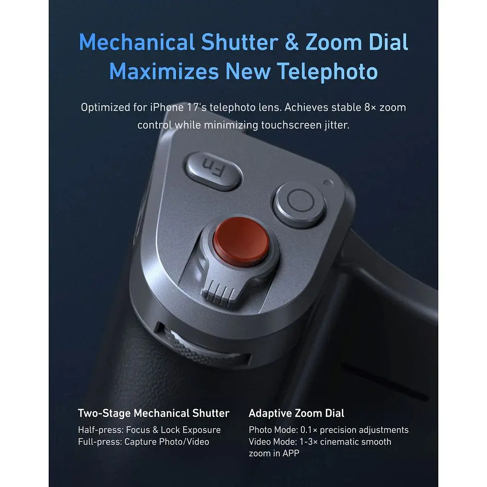 Тримач із зарядкою Telesin Master Grip для iPhone 17 Pro Max (P5-MCS-23-TIP) [159811] - фото 5
