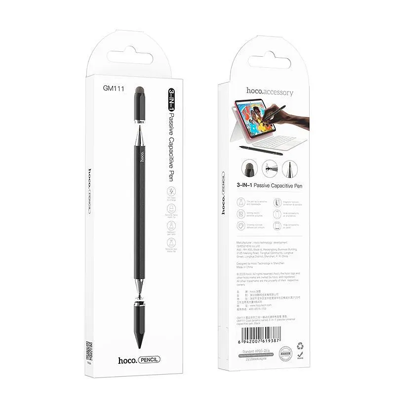 Стилус HOCO Cool dynamic series 3-in-1 passive universal capacitive pen GM111 - фото 2